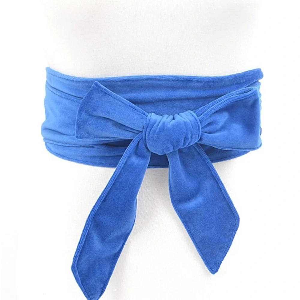 Velvet Kimono Obi Wrap Statement Belt